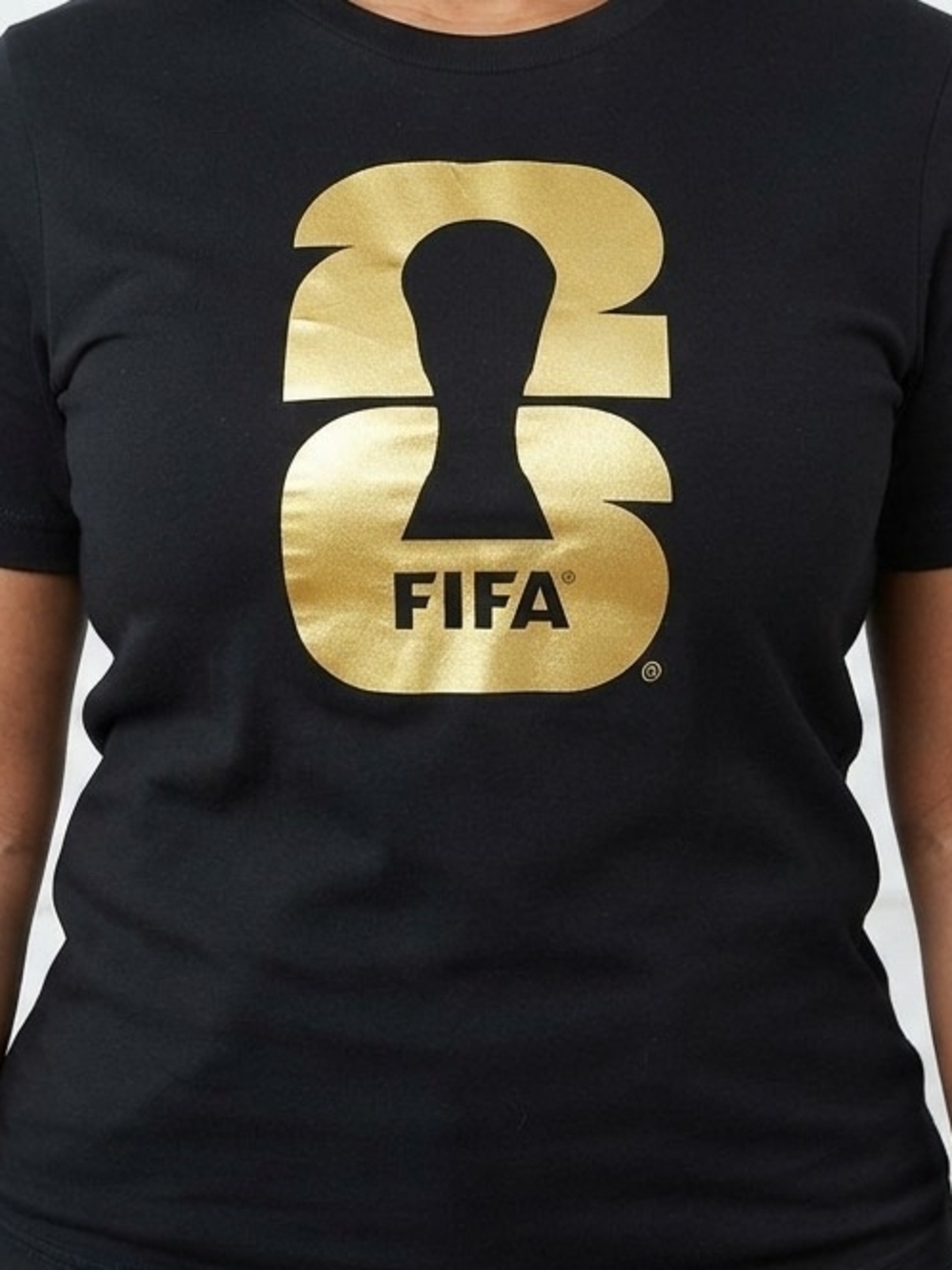 Black Adidas FIFA T-Shirt with Gold Logo